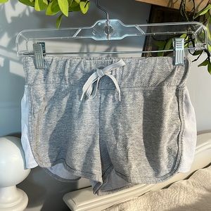 Reebok Athletic Shorts Gray Knit Elastic Drawstring Womens XS
